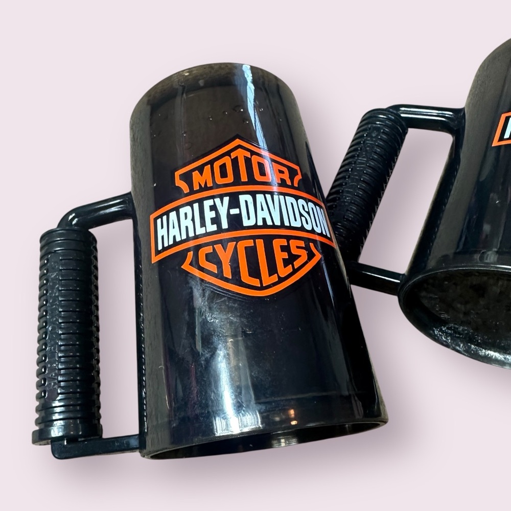 Harley-Davidson Black and Orange Handlebars Mug Set of Three - Picture 12 of 13